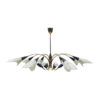 Mid-Century Modern 16-Armed Brass and Glass Sputnik Lamp, 1950s