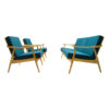 Mid-Century Teal Living Room Set, 1967
