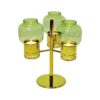 Candle Holder set L67 clear lightgreen by Hans-Agne Jacobsson 1950s, Sweden