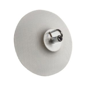 Swedish White Perforated Metal “Zero” Ceiling Lamp by Lindau & Lindekrantz 1980s