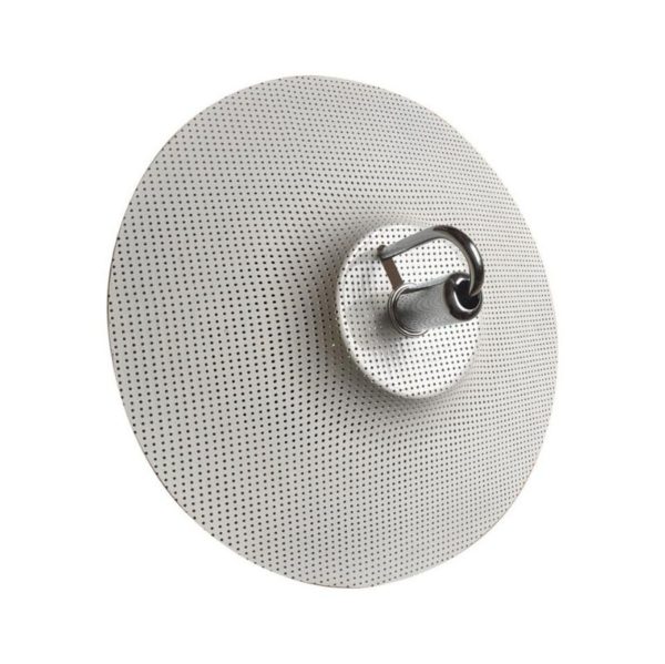 Swedish White Perforated Metal “Zero” Ceiling Lamp by Lindau & Lindekrantz 1980s