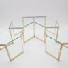 Lovely Set of 4 Brass Modular Side Tables, France 1960s Lovely Set of 4 Brass Modular Side Tables, France 1960s