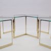Lovely Set of 4 Brass Modular Side Tables, France 1960s Lovely Set of 4 Brass Modular Side Tables, France 1960s