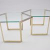 Lovely Set of 4 Brass Modular Side Tables, France 1960s Lovely Set of 4 Brass Modular Side Tables, France 1960s
