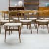 Scandinavian Wooden Dining Chairs, 1960s, Set of 8