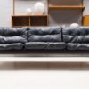 Scandinavian Vintage Leather 3-Seat Sofa, 1960s