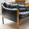 Scandinavian Vintage Leather 3-Seat Sofa, 1960s