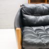 Scandinavian Vintage Leather 3-Seat Sofa, 1960s