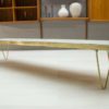 Long German Colorful Mosaic and Brass Coffee Table, 1950s