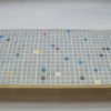 Long German Colorful Mosaic and Brass Coffee Table, 1950s