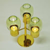 Candle Holder set L67 clear lightgreen by Hans-Agne Jacobsson 1950s, Sweden