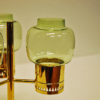 Candle Holder set L67 clear lightgreen by Hans-Agne Jacobsson 1950s, Sweden