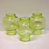 Candle Holder set L67 clear lightgreen by Hans-Agne Jacobsson 1950s, Sweden