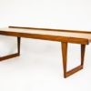 Dansk Design Denmark Peter Lovig Nielsen, Elegant Solid Teak Sled Legs Coffee Table
