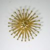 Studio Tetrarch for Valenti Luce 1960s Large PISTILLO Ceiling Lamp in Gold