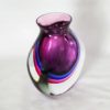 Luigi Onesto For Oball Heavy 2.5kg Murano Sommerso Cased Glass Vase Labelled