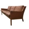 Three Seater Leather Sofa by Kai Lyngfeldt Larsen for Søren Willadsen