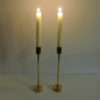 Scandinavian Pair of long Classic Brass Candlestick Holders, 1960s