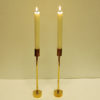 Scandinavian Pair of long Classic Brass Candlestick Holders, 1960s