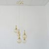 Wila Cascade chandelier four-armed, large pendant lamp with glass beads amber and gold Wila Cascade chandelier four-armed, large pendant lamp with glass beads amber and gold