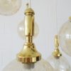 Wila Cascade chandelier four-armed, large pendant lamp with glass beads amber and gold Wila Cascade chandelier four-armed, large pendant lamp with glass beads amber and gold