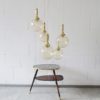 Wila Cascade chandelier four-armed, large pendant lamp with glass beads amber and gold Wila Cascade chandelier four-armed, large pendant lamp with glass beads amber and gold
