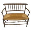 Vintage Wooden Straw Bench