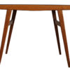 Mid Century Ash Coffee Table with Black Opaxite Glass Tabletop