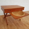 Vintage Danish sewing table, teak wood, 60s