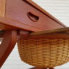 Vintage Danish sewing table, teak wood, 60s