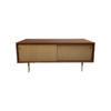 Teak sideboard with stainless steel feet - 1960s, Belgium