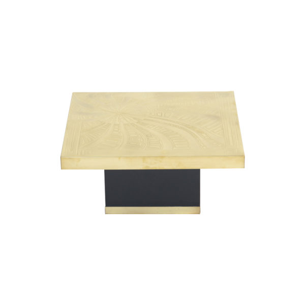 Etched Brass Side Table by Georges Mathias