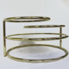 Brass and Smoky Glass Circular Coffee table with Two Moving Levels, 1980s