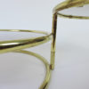 Brass and Smoky Glass Circular Coffee table with Two Moving Levels, 1980s