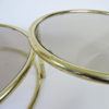 Brass and Smoky Glass Circular Coffee table with Two Moving Levels, 1980s