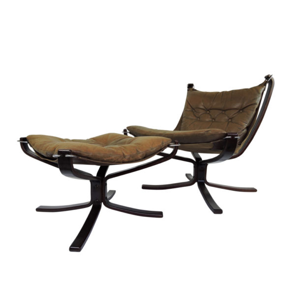 Falcon Chair and Ottoman by Sigurd Ressell, 1970s