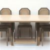 Dining set Brass & Travertine ‘70s Belgochrom style