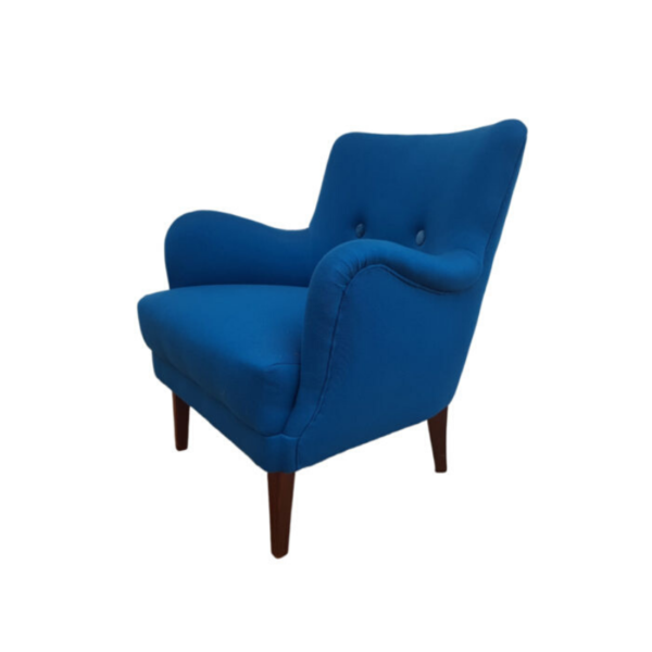 Danish designed armchair 70's, wool, beech, completely renovated - reupholstered Danish designed armchair 70's, wool, beech, completely renovated - reupholstered