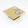 Etched Brass Side Table by Georges Mathias