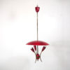 1940’s brass and aluminum French pendant light