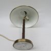Table lamp, Einar Bäckström, Sweden, 40ies, brass, leather