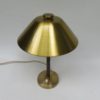 Table lamp, Einar Bäckström, Sweden, 40ies, brass, leather