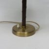 Table lamp, Einar Bäckström, Sweden, 40ies, brass, leather