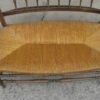 Vintage Wooden Straw Bench