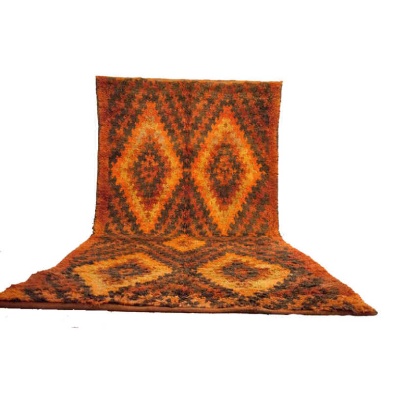 Moroccan rug 6’x12′ Vintage Beni Mguild rug, The Genuine Moroccan rug.