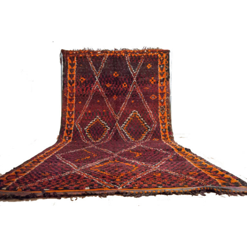 Moroccan rug 6’x13′ Vintage Beni Mguild rug, The Genuine Moroccan