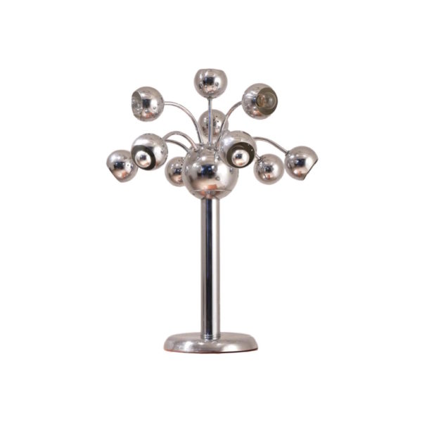 XL Italian Chrome Table Lamp, 1970s XL Italian Chrome Table Lamp, 1970s