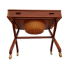 Vintage Danish sewing table, teak wood, 60s
