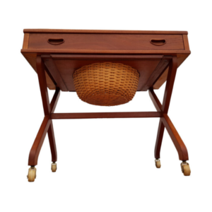 Vintage Danish sewing table, teak wood, 60s