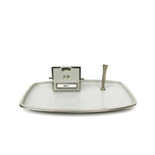 Writing set with perpetual calender and pen holder, Art Deco, Jakob Maul
